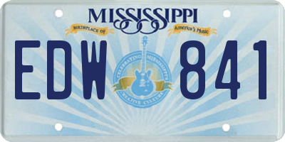 MS license plate EDW841