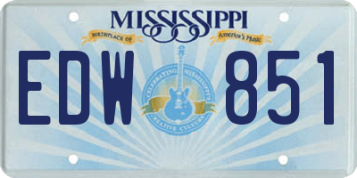 MS license plate EDW851