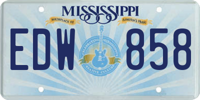 MS license plate EDW858