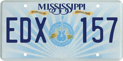 MS license plate EDX157