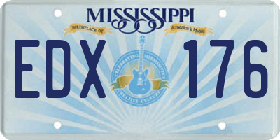 MS license plate EDX176