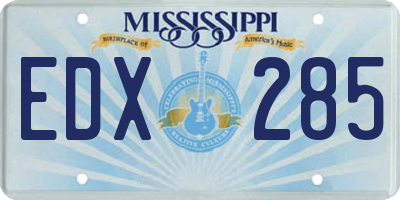 MS license plate EDX285