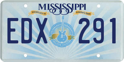 MS license plate EDX291