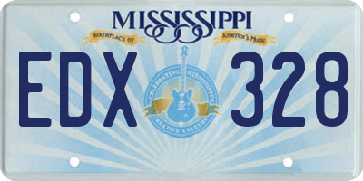 MS license plate EDX328