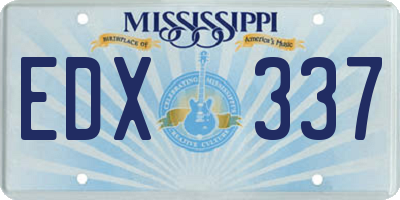 MS license plate EDX337