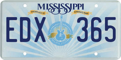 MS license plate EDX365