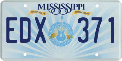 MS license plate EDX371