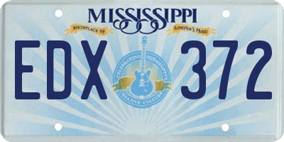 MS license plate EDX372
