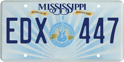 MS license plate EDX447