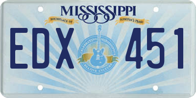 MS license plate EDX451