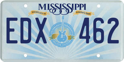 MS license plate EDX462