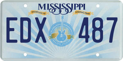MS license plate EDX487
