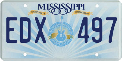 MS license plate EDX497