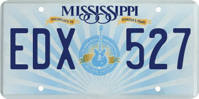 MS license plate EDX527