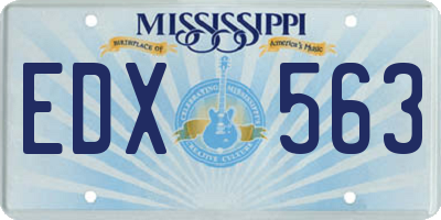 MS license plate EDX563