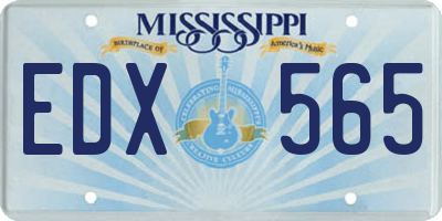 MS license plate EDX565