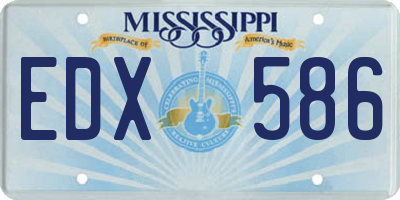 MS license plate EDX586