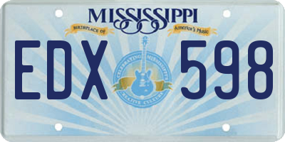 MS license plate EDX598