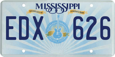 MS license plate EDX626