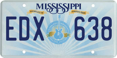MS license plate EDX638