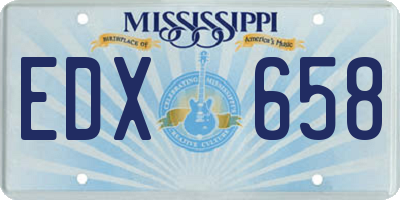 MS license plate EDX658