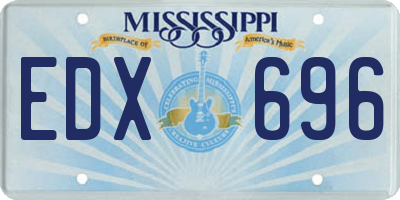 MS license plate EDX696