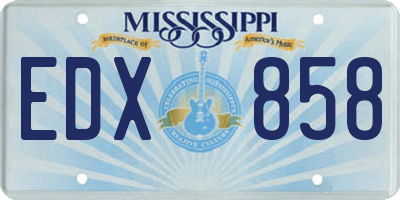 MS license plate EDX858