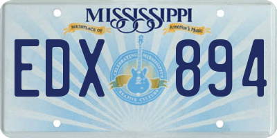 MS license plate EDX894