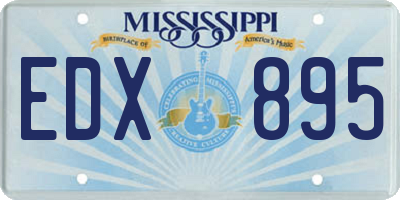 MS license plate EDX895