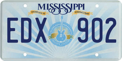 MS license plate EDX902