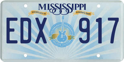 MS license plate EDX917