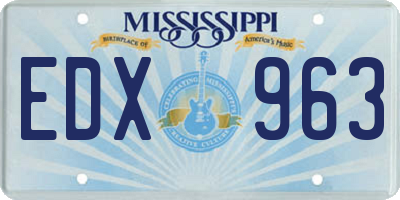 MS license plate EDX963