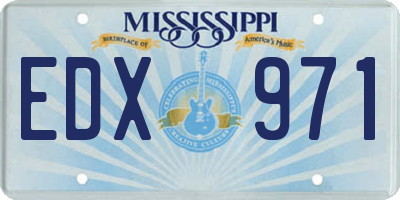 MS license plate EDX971