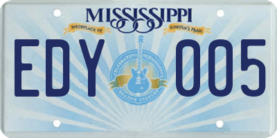 MS license plate EDY005