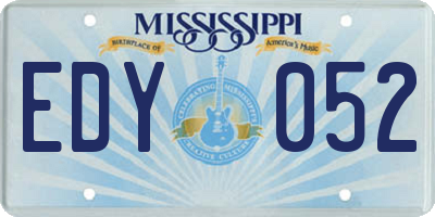 MS license plate EDY052