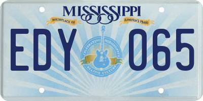 MS license plate EDY065