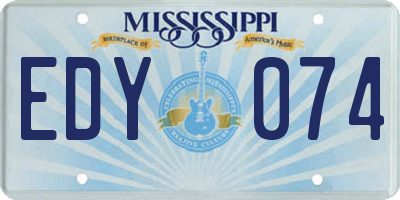 MS license plate EDY074