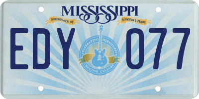 MS license plate EDY077