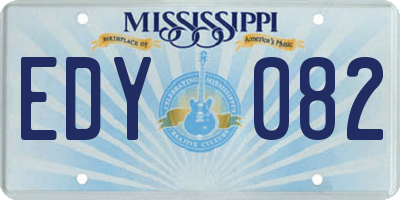 MS license plate EDY082