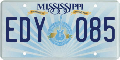 MS license plate EDY085