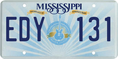 MS license plate EDY131