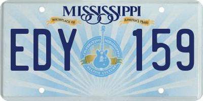 MS license plate EDY159