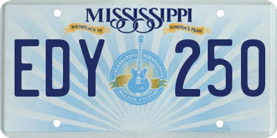 MS license plate EDY250