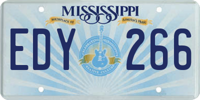 MS license plate EDY266