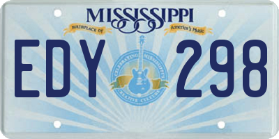 MS license plate EDY298
