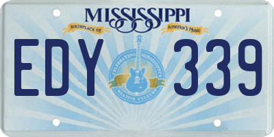 MS license plate EDY339
