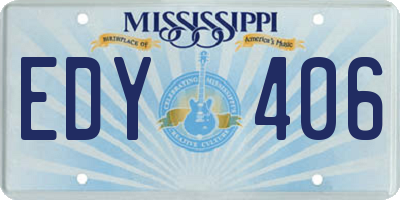 MS license plate EDY406