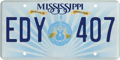 MS license plate EDY407