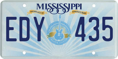 MS license plate EDY435