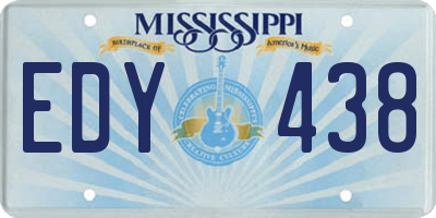 MS license plate EDY438